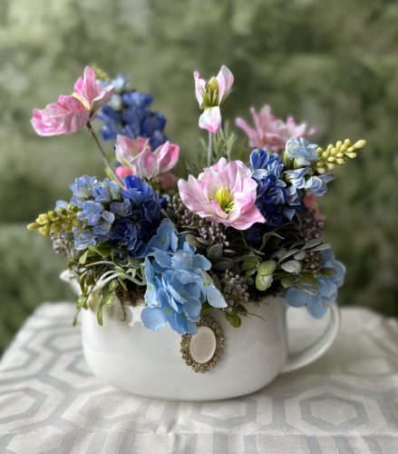 Délutáni teázás- asztaldísz