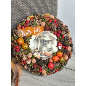Hello fall ajtódísz