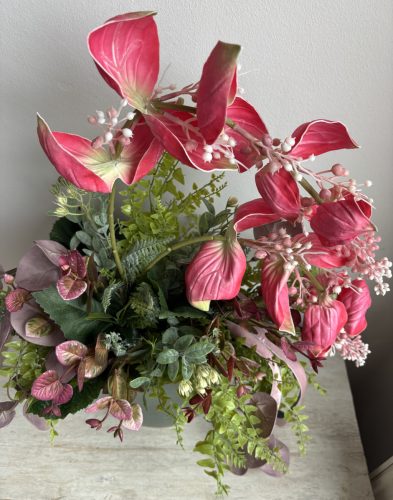 Medinilla tál asztaldísz