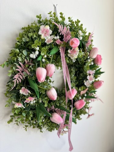 Óriás tulipános ajtódísz