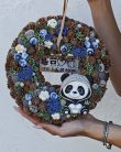 Őszi panda ajtódísz