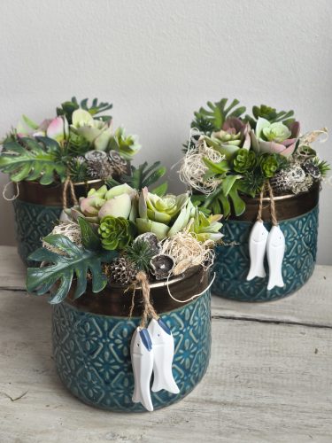 Türkis pozsgás asztali