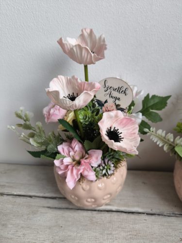 Szeretlek Anya púder szív