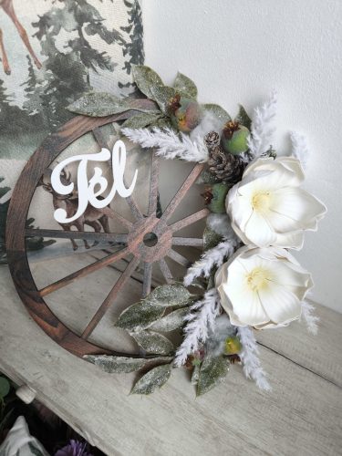 Tél magnólia ajtódísz