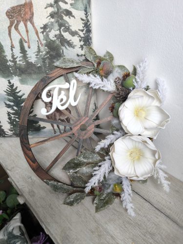Tél magnólia ajtódísz