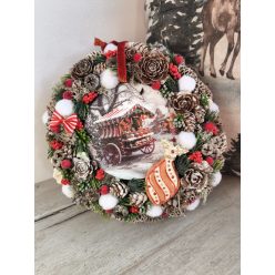 Vásári szekér ajtódísz