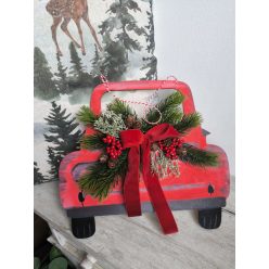 Autós karácsony ajtódísz