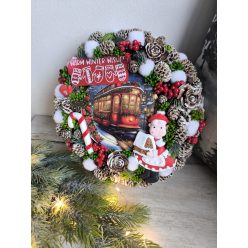 Mesevonat ajtódísz