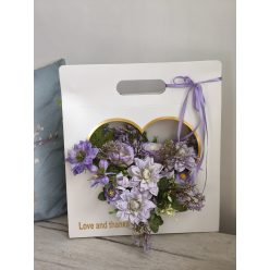 Szív lila köszönöm